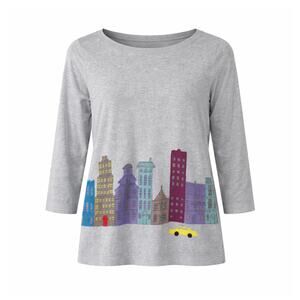 Talbots Cityscape 3/4 Sleeve Sweater Large